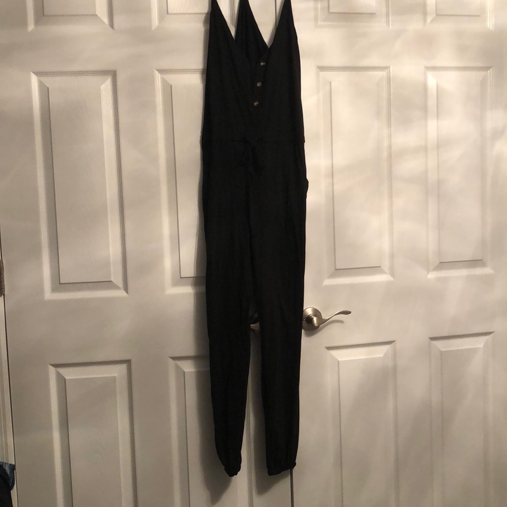 Black tank jumpsuit